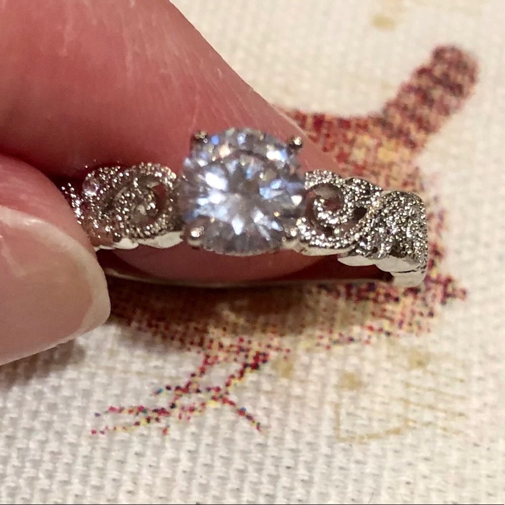 White sapphire ring